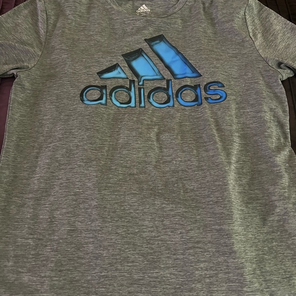 adidas Other - Adidas Gray Tee with White Logo -boys XL